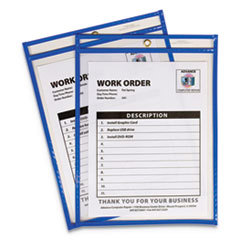 Document Protectors; Document Type: Shop Ticket Holder ; Material: Vinyl ; Color: Blue ; For Document Width: 9in ; For Document Length: 12in ; Number Of Pieces: 15
